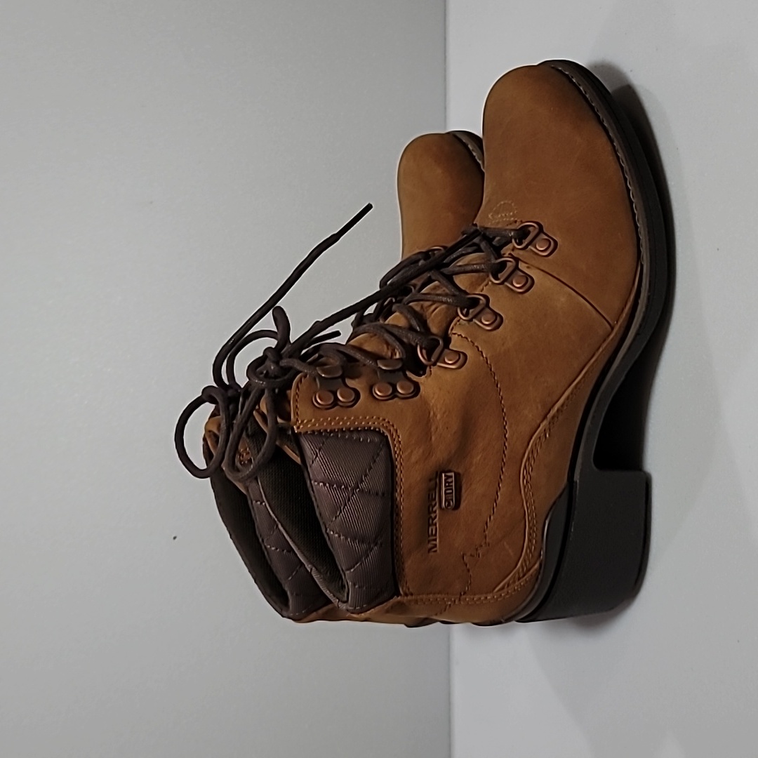 Merrell Dry Chateau Brown Ankle Lace Heel Boots Size Us 7